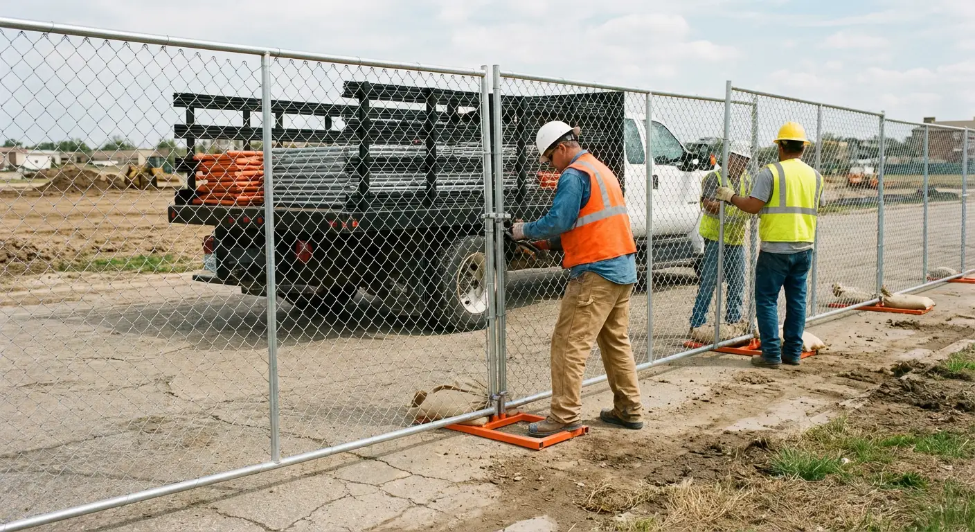 Temporary fencing deployment in Brookline, MA