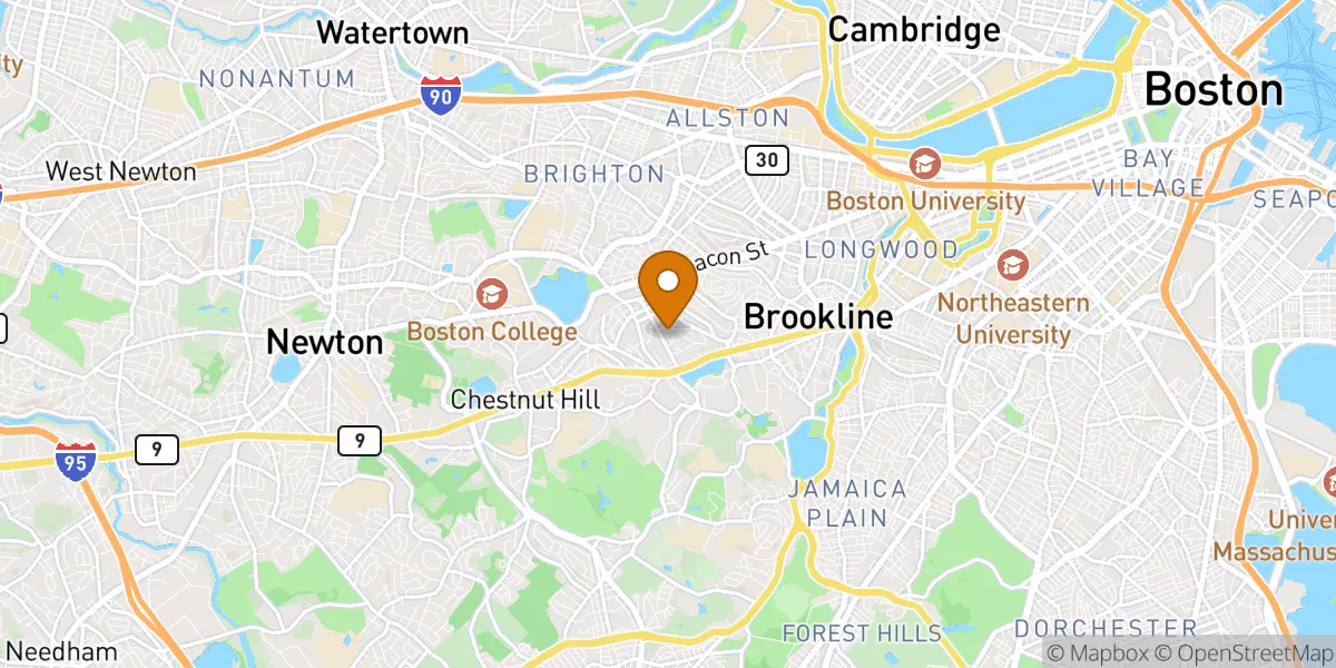  neighborhood map in Brookline, MA