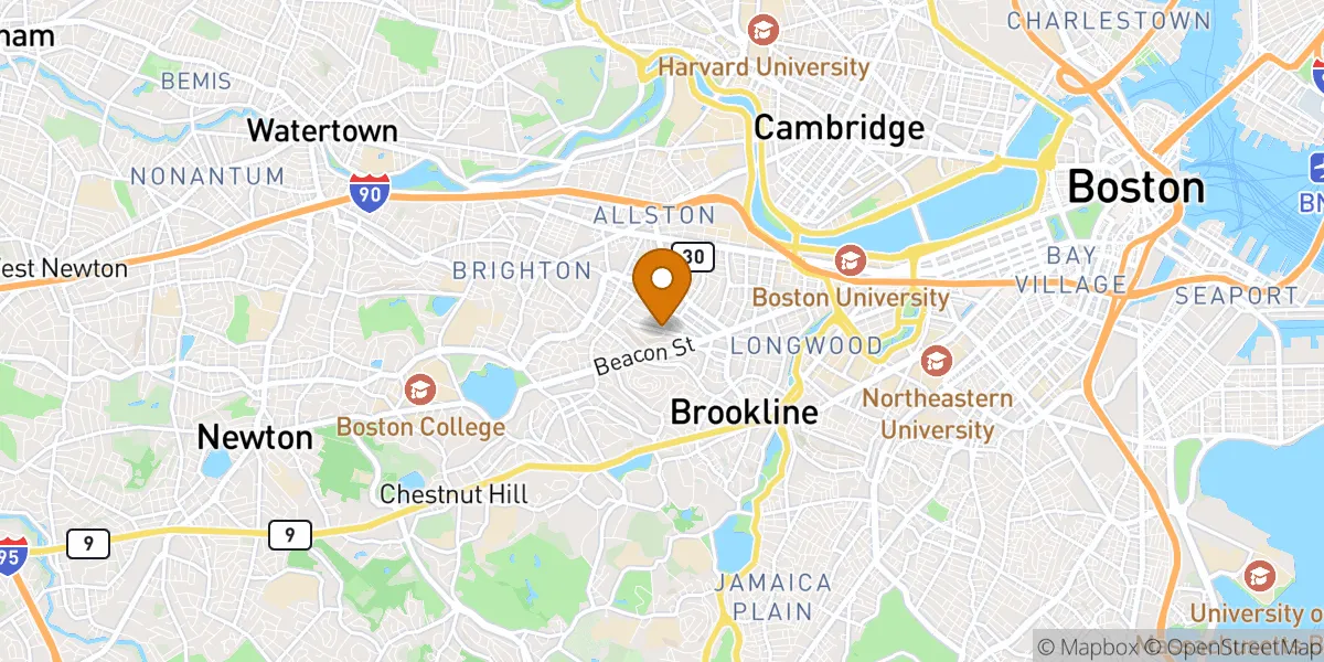  neighborhood map in Brookline, MA