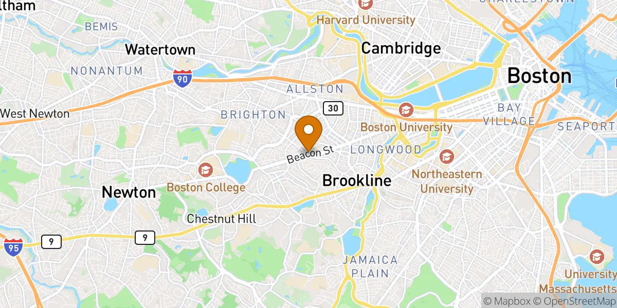  neighborhood map in Brookline, MA