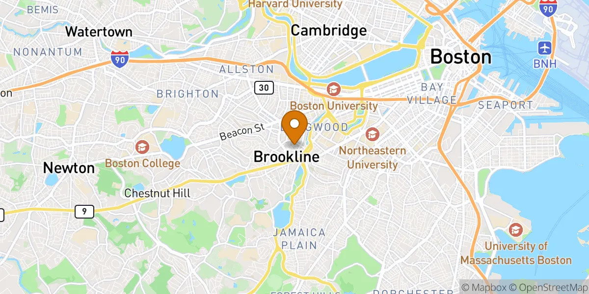  neighborhood map in Brookline, MA