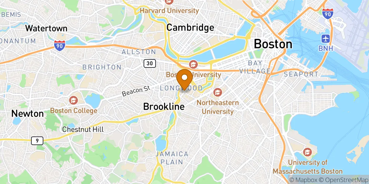  neighborhood map in Brookline, MA
