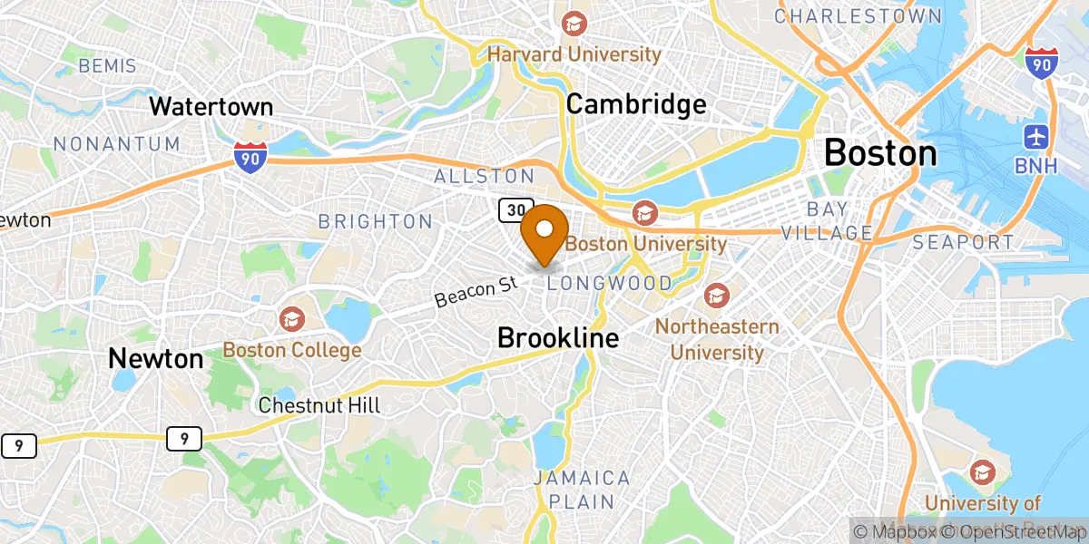 neighborhood map in Brookline, MA