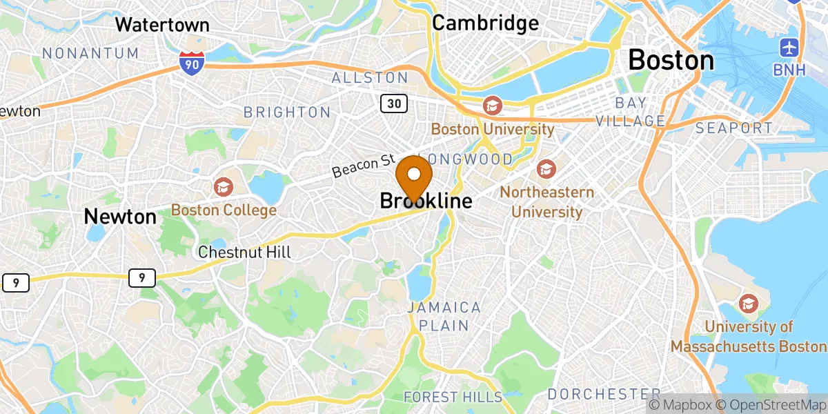  neighborhood map in Brookline, MA