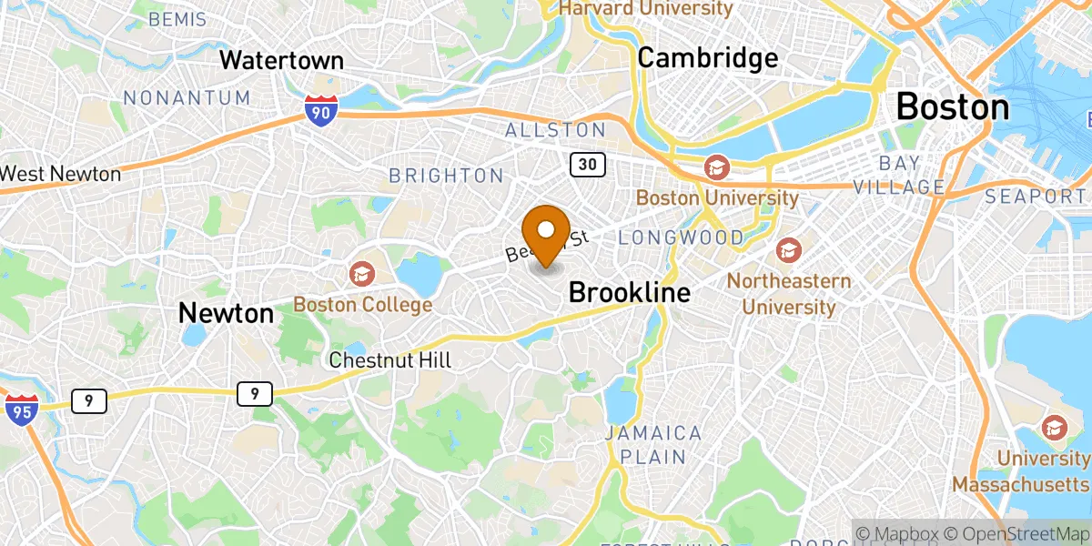  neighborhood map in Brookline, MA