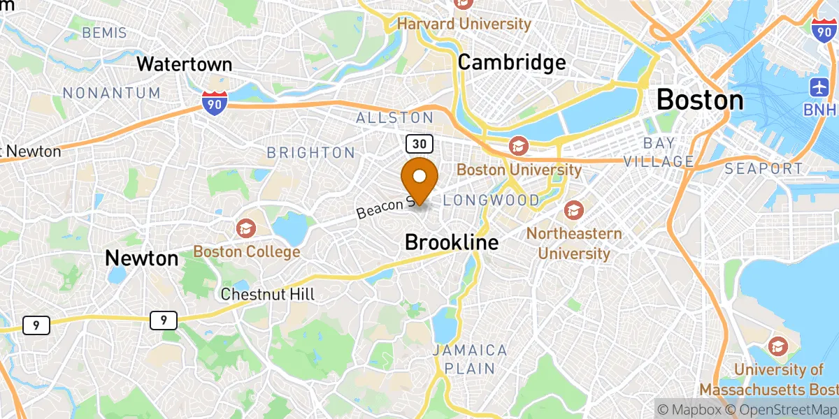  neighborhood map in Brookline, MA