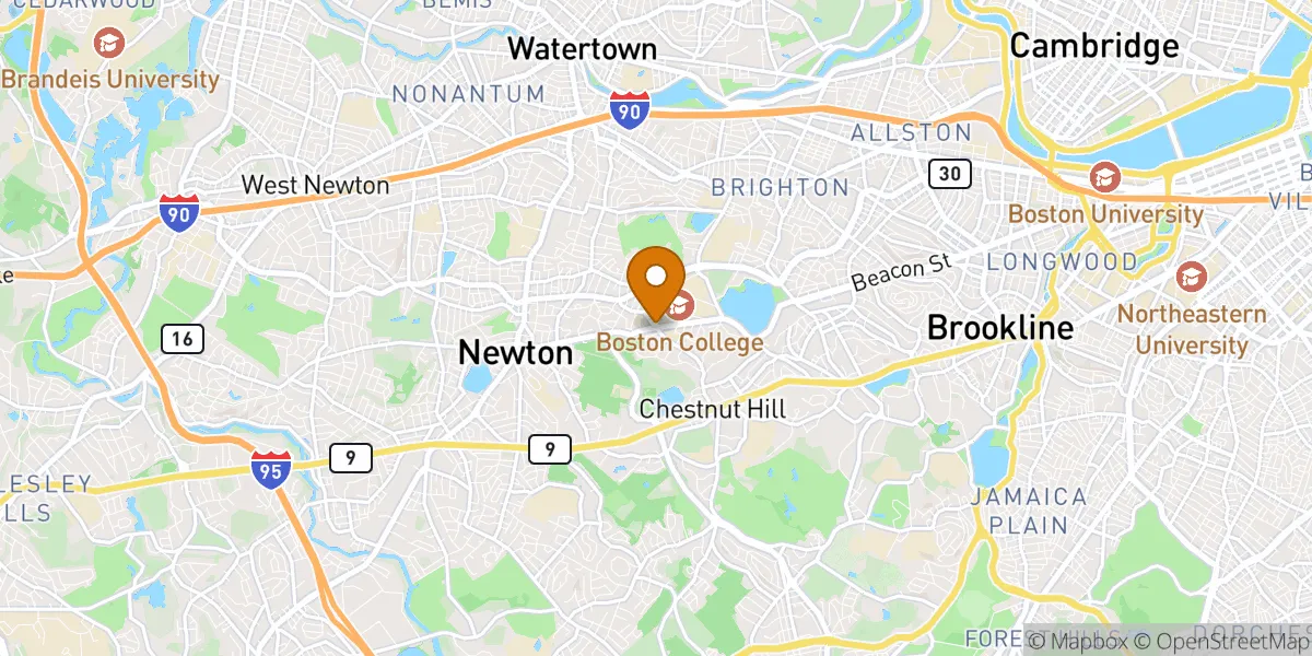  neighborhood map in Brookline, MA