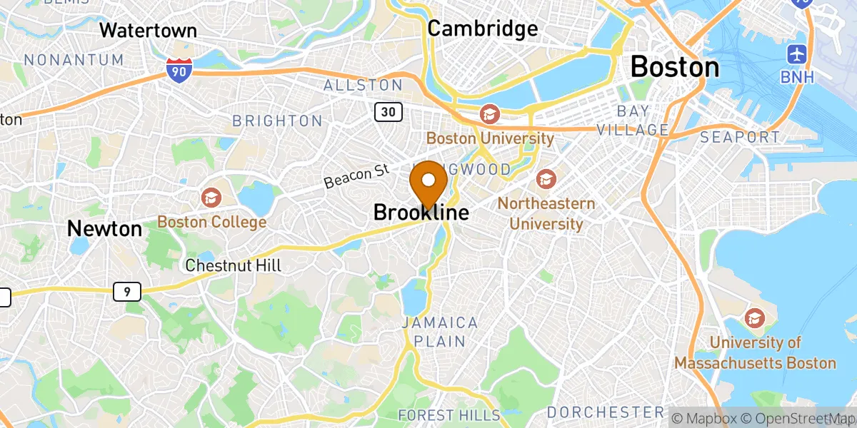  neighborhood map in Brookline, MA