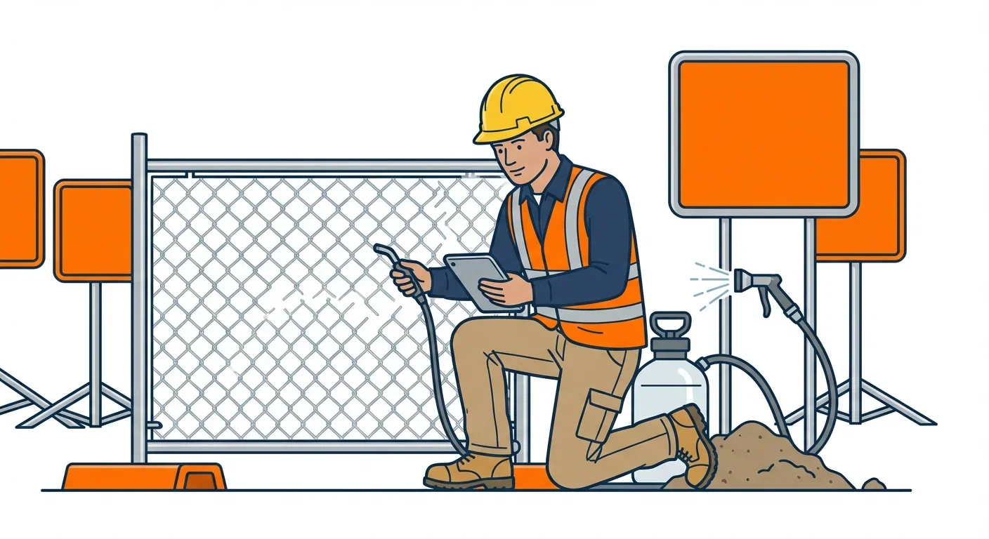 SWPPP Dust Compliance Warning Signs Infographic in Brookline, MA
